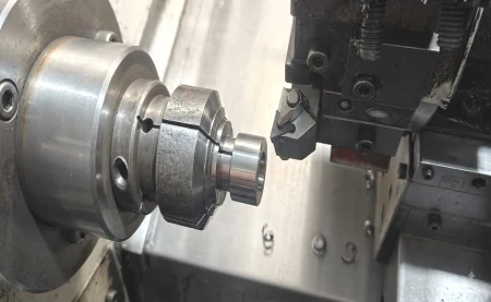 CNC turning operation at Gurukrupa Mechanic Works